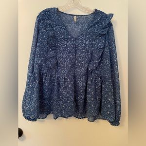 Moon Orchid sheer top, SZ 1X